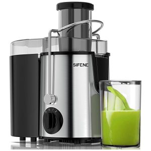 Centrífuga de Frutas e Vegetais Fácil de Limpar em Aço Inoxidável 110V 400W SiFENE Prata