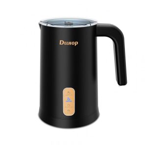 Espumador de Leite Elétrico Capacidade 250 mL Aço Inox 110v DLLHOP MF02A Preto