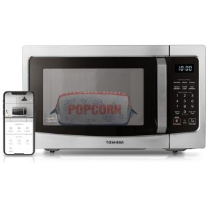 Micro Ondas de Bancada em Aço Inoxidável 36L com Controle por APP 110V 1100W TOSHIBA ML EM34PSS Prata