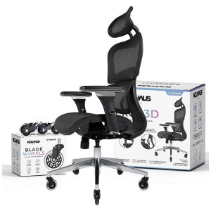 Cadeira ergonômica de escritório preta NOUHAUS laser Preto