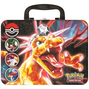 Cofre metálico Pokémon TCG Collector Chest Fall 2023 multicolorido com boosters e acessórios