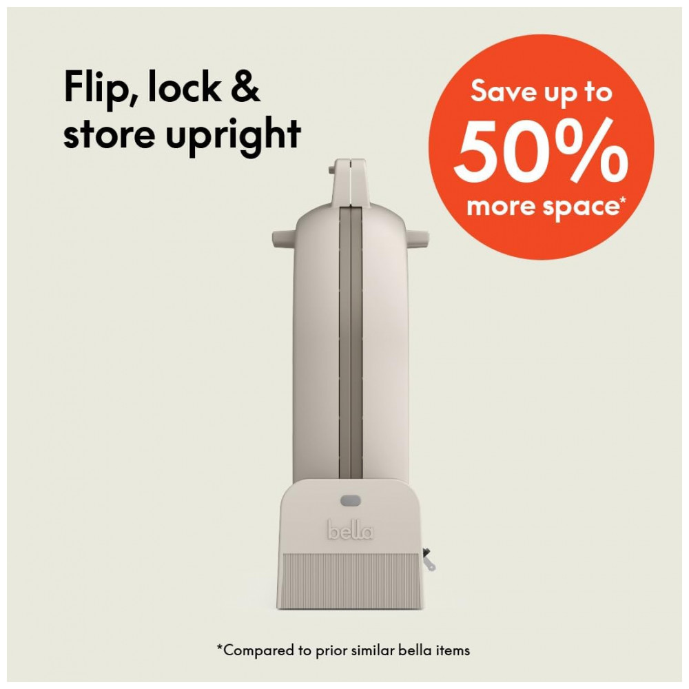 Bella FlipnStore Máquina de Waffles com Revestimento Cerâmico EverGood Antiaderente, Utensílios de Cozinha Compactos, Luz Indicadora de Energia, - Imagem 2