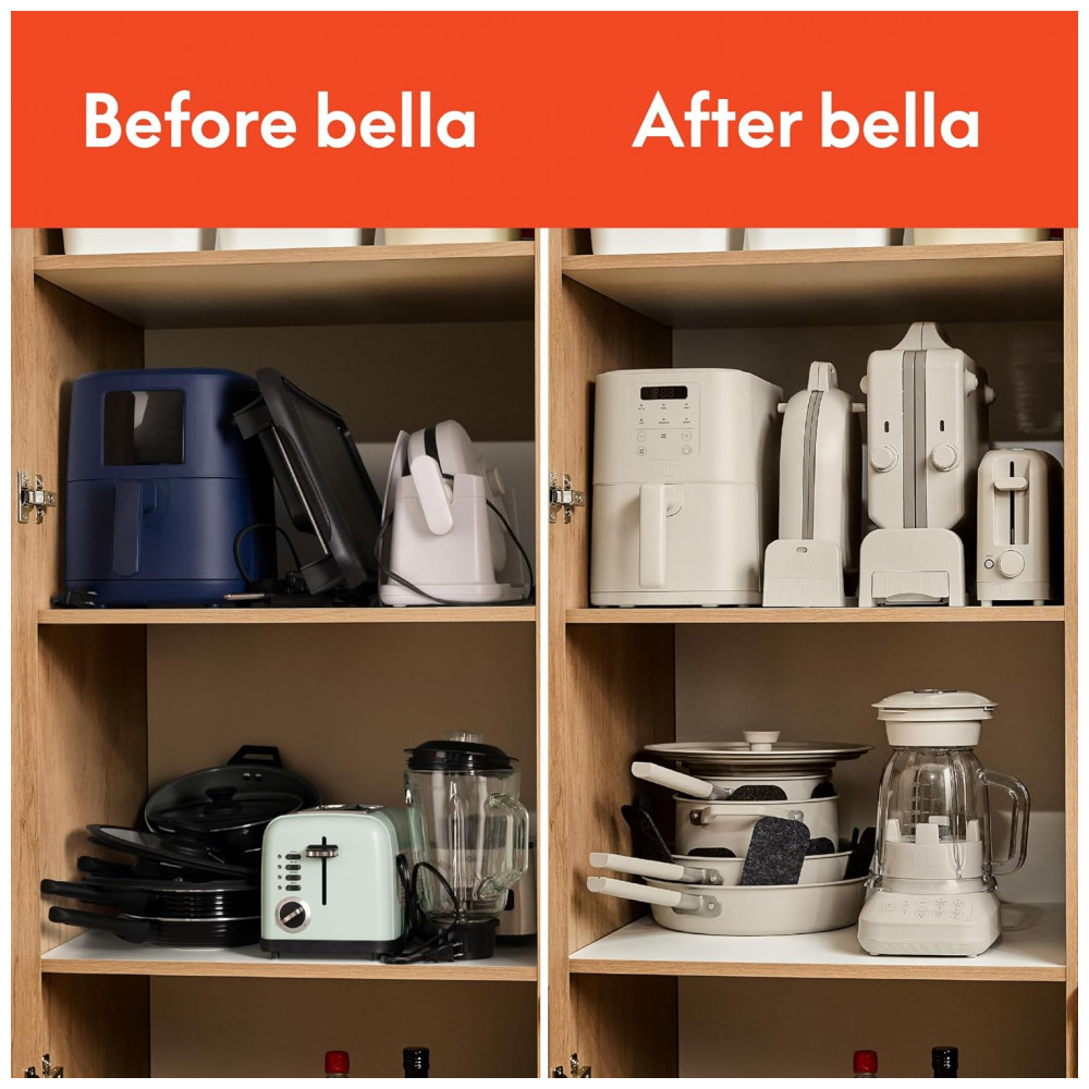 Bella FlipnStore Máquina de Waffles com Revestimento Cerâmico EverGood Antiaderente, Utensílios de Cozinha Compactos, Luz Indicadora de Energia, - Imagem 9