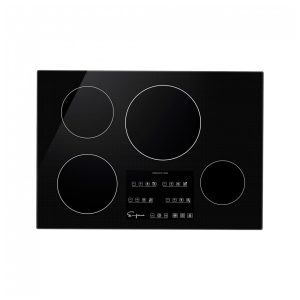 Cooktop elétrico de indução 76cm Empava 4 zonas vidro preto painel touch booster timer trava 7400W 220V