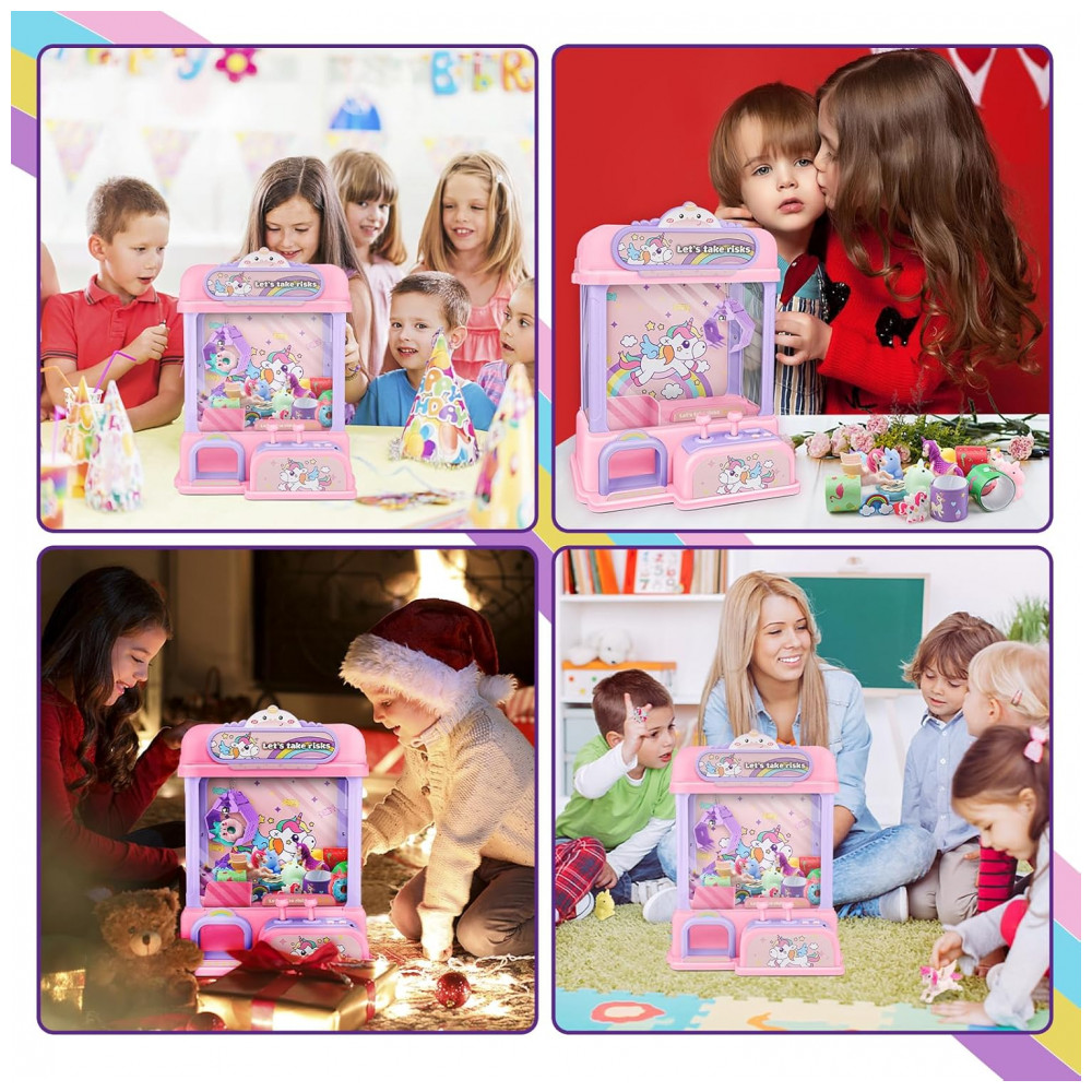 Máquina de Garra BTEC Rosa Mini Arcade com Brinquedos e Doces para crianças 4 a 9 Anos - Imagem 6