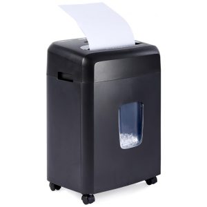 Fragmentadora de Papel e Cartões 12 Folhas Micro Corte 110V AMZ Preta