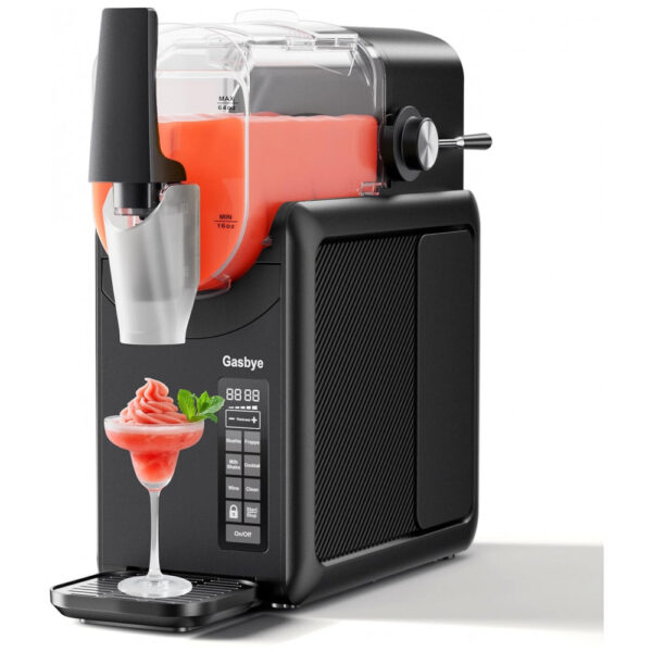 Máquina de Raspadinha Gasbye sem a Necessidade de Gelo, Capacidade Grande de 2,62 Litros, Resfriamento Rápido, Display de LED, Perfeita para Frozen,