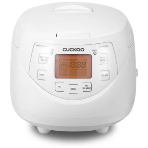 Panela de Arroz CUCKOO CR-0633F 6 Xícaras (Cru) 9 Opções de Menu: Arroz Branco Integral e Mais Panela Interna Antiaderente.
