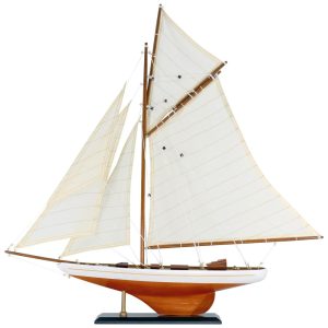 Veleiro Decorativo Columbia America's Cup de Madeira Escala 1:163 com Detalhes Complexos e Autênticos NAUTIMALL