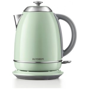 Chaleira Elétrica 17L em Aço Inoxidável com Desligamento Automático e Proteção Contra Fervura a Seco 110V 1440W BUYDEEM K640N Verde