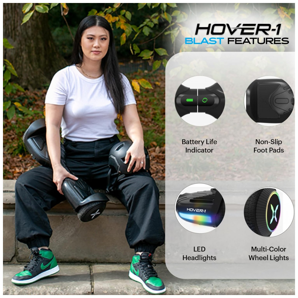 Hoverboard Hover-1 Blast Rosa 6,5" com LED e Certificação UL2272 – Motores 320W, até 11 km/h - Imagem 3