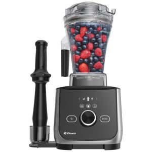 Liquidificador de Bancada Profissional com 3 Programas Predefinidos Função Autolimpante e Capacidade de 14L 110V 1500W Vitamix Ascent X4 Prata e Preto