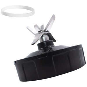 Ninja Lâmina Substituição 7 Aletas para Liquidificador Ninja Auto iQ Pro Peças do liquidificador Nutri BUECMUE Diversos Preto