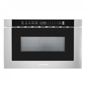 Forno micro-ondas gaveta embutir Cosmo inox 34L 1000W 11 níveis de potência 4 programas automáticos trava de segurança 110V