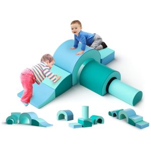 Kit de Escalada de Espuma Lischwert Brinquedo Macio para Crianças Conjunto de 5 Peças para Rastejar e Escalar com Bloco 15m de Altura