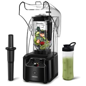 CRANDDI K90 B Liquidificador Profissional Silenciosa 2.2L 15 Velocidades 2200W 110V