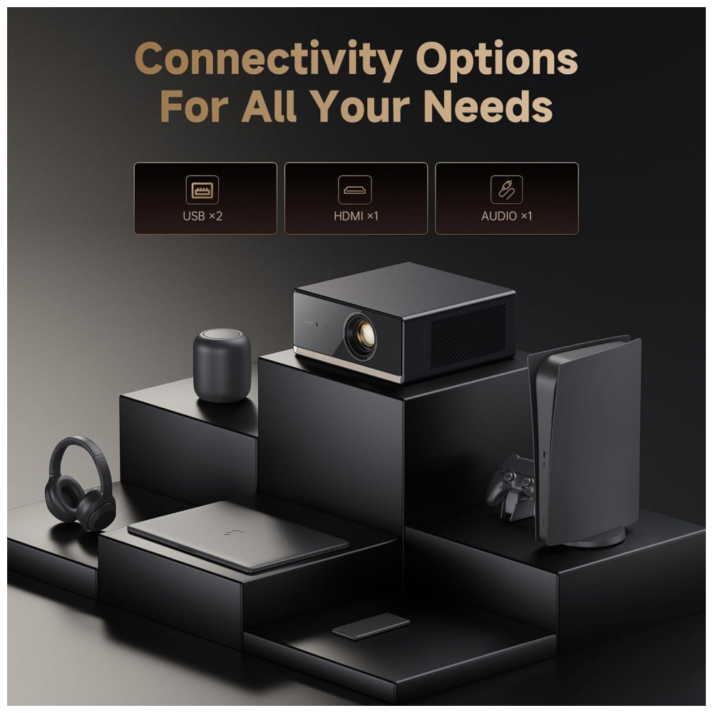 Projetor Wanbo X5 Pro Google TV 4K com 1100 ANSI Lumens, WiFi e Bluetooth, Projetor Inteligente para Casa ao Ar Livre, Foco Automático Keystone, HDMI - Imagem 8