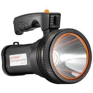 Lanterna LED 6000 Lúmens Bateria Recarregável de Íon Lítio à Prova D Água BUYSIGHT Preto