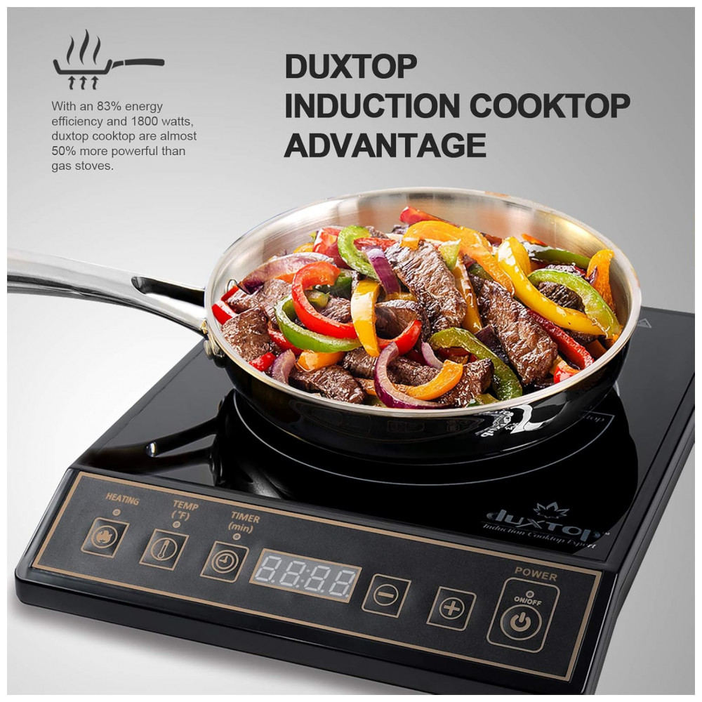 Duxtop 1800W Cooktop de Indução Portátil, Queimador de Bancada, Cor Ouro 9120MCBTM20B - Imagem 4