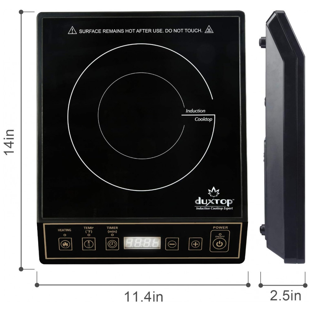 Duxtop 1800W Cooktop de Indução Portátil, Queimador de Bancada, Cor Ouro 9120MCBTM20B - Imagem 8