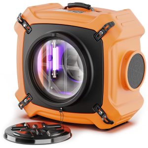 Purificador de Ar Industrial com Filtragem HEPA de 3 Estágios e Saída GFCI 115V Alorair HEPA Max 970 Laranja