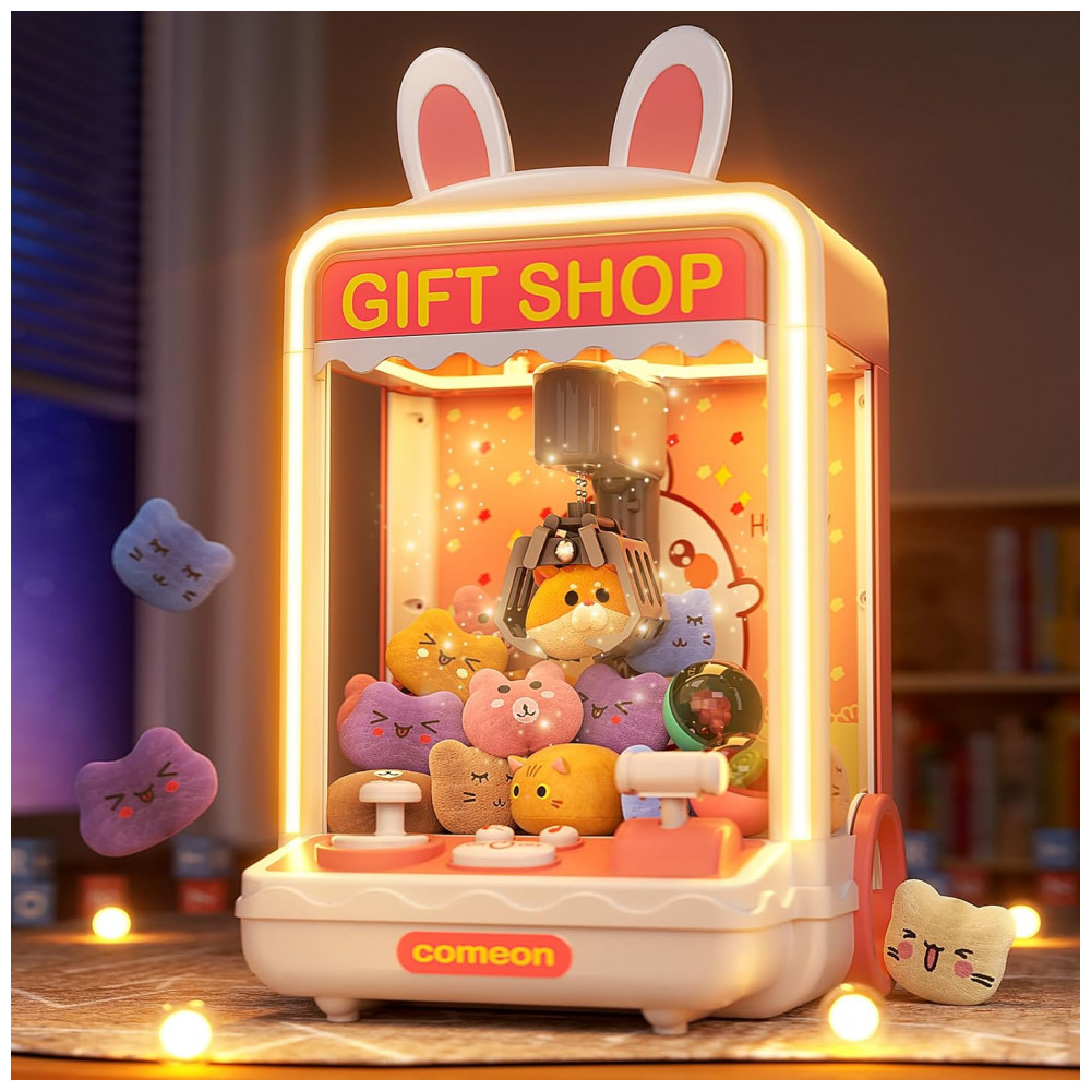Aiqi Máquina de Garra 30 PCS para Crianças Rabbit/Bunny com Luzes e Sons, Mini Vending Machine Eletrônica para Meninas de 3 a 8 Anos - Imagem 6