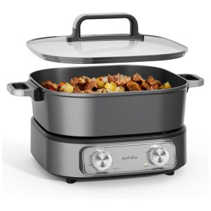MultiCooker Elétrico 6 Litros com Revestimento Cerâmico Livre de PFOA - Autucu 1600W