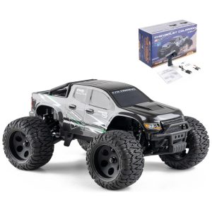 Carrinho de Controle Remoto 4x4 Off Road Escala 1:24 com Bateria de 900mAH BEEZRC FMS 1 24 Monster Truck RC Preto