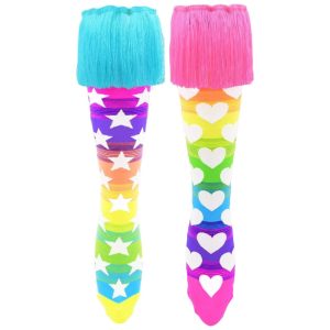 Meias Lets Dance Lindas Meias de Dança até o Joelho com Franjas Personalizadas no Topo! 6-18 Anos MulticoloridasMADMIA