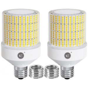 Kit com 2 Lâmpadas de Milho de LED NS Equivalente a 700W 10500 Lumens Luz Branca de 5000K Base E26/E39 70W para Iluminação de Áreas Grandes