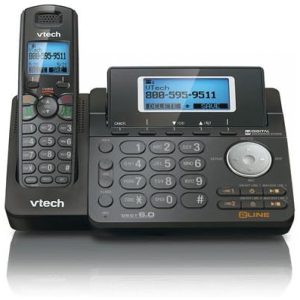 Telefone sem Fio Expansível de 2 Linhas com Sistema de Atendimento Digital e ID do Chamador Vtech DS6151 Dect 6.0
