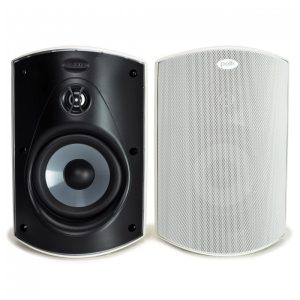 Caixa acústica outdoor Polk Audio Atrium 6 branca woofer 133 mm tweeter 25 mm kit com 6 caixas montagem Speed-Lock