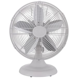 Ventilador de Mesa Retrô com 3 Velocidades 110V 35W Good Housekeeping 92602 Branco Fosco