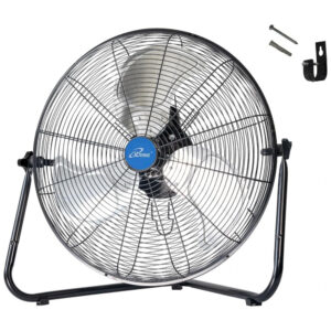 Ventilador Industrial iLIVING ILG8F20 Preto 508 cm 3 Velocidades Motor 160W Alta Vazão 5800 CFM Suporte Piso/Parede Voltagem 110V