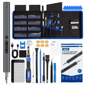 Conjunto de Chaves de Fenda Elétricas de Precisão XOOL 150 em 1 Recarregável 2 Marchas Torque 120 Bits Magnéticos para Reparos em Eletrônicos Computadores Laptops Celulares PCs e Consoles de Jogos