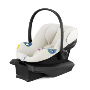 Cadeira de Bebe para Carro com Proteção Linear Contra Impactos Laterais Apoio de Cabeça Ajustável em 11 Posições e Base Safelock Cybex Aton G Bege