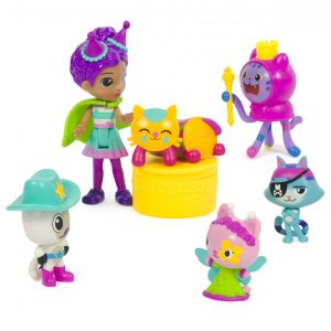 Conjunto de Figuras Temáticas de Celebração com Gabby Girl e 5 Cat Toy Figures - Acessórios Surpresa de Dollhouse Brinquedos para Meninas e Meninos