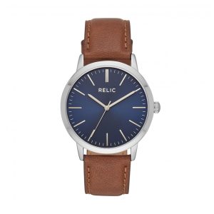 Relógio Masculino Analógico Quartzo de Couro RELIC BY FOSSIL ZR77298 Marrom