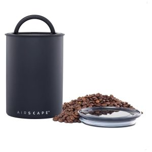 Airscape Pote Hermético para Café 500g em Aço Inoxidável Preto