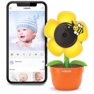 Câmera Wi Fi para Bebês Monitoramento Inteligente com iOS e Android FullHD 1080p e Capa de Privacidade e Mais VTech RM9751