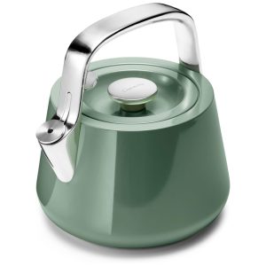 Chaleira de Chá Alcaravia Caraway 2 Litros em Aço Inoxidável com Apito Verde