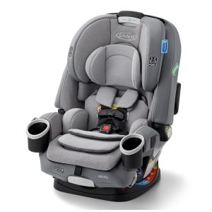 Assento de Carro Graco 4Ever DLX 4 em 1 Charlie - Cadeira para Bebê e Criança com 10 Anos de Uso em Modos de Viagem Costas Frontal e Booster Seguro