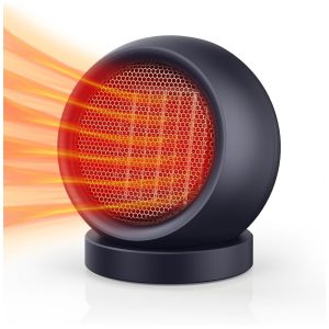 Aquecedor de Mesa Coolfor Eficiente e Rápido Ideal para Ambientes Internos -  Roxo e Prateado - 1200W