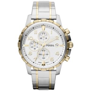 Relógio Masculino de Quartzo com Cronógrafo de Aço Inoxidável FOSSIL FS4795 Prateado