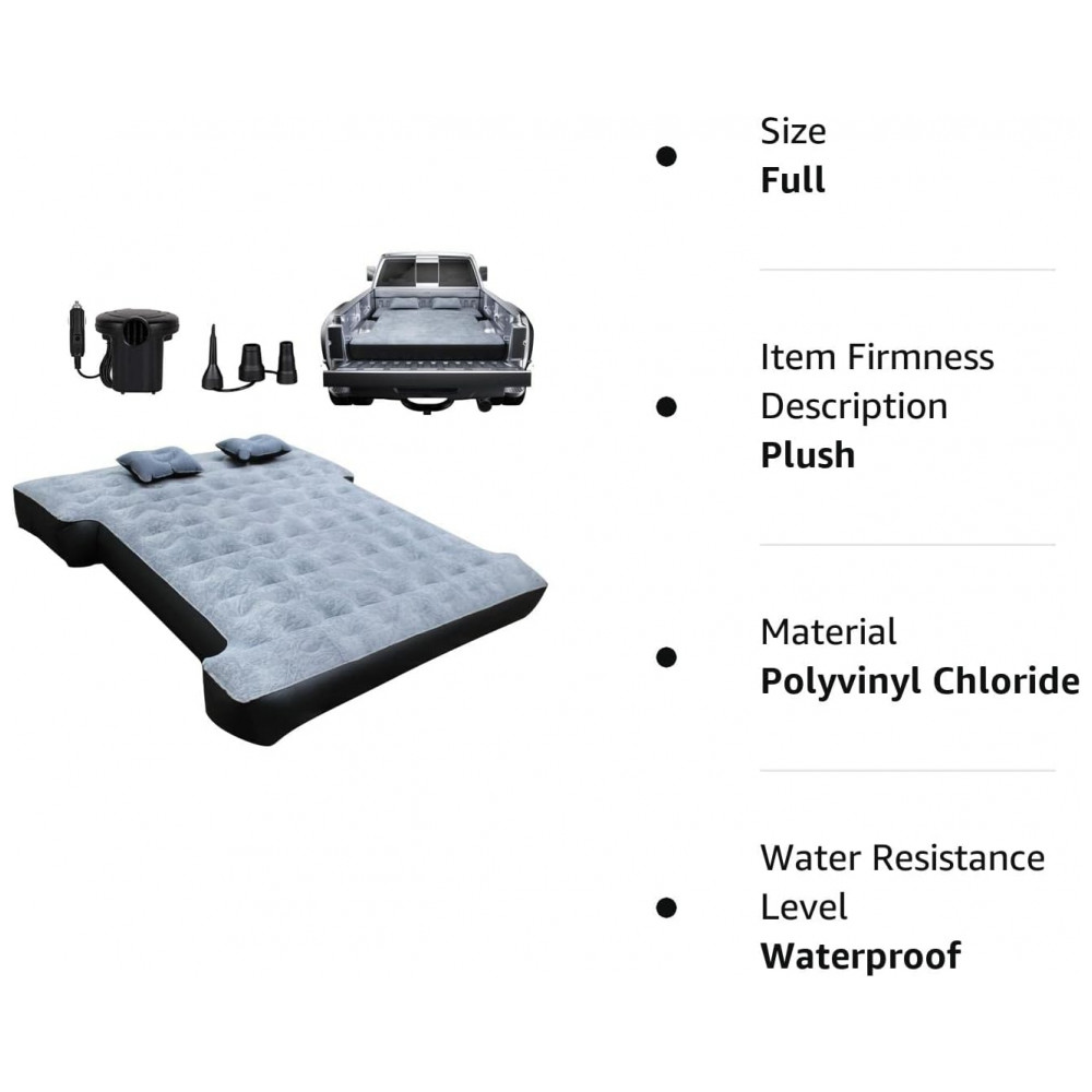 Colchão Inflável Casal com Bomba Embutida Para até 300KG Umbrauto Cinza e Preto - Imagem 7