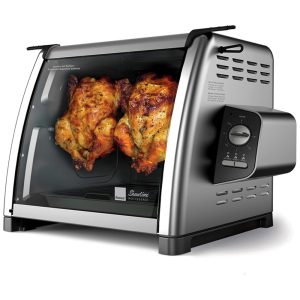 Churrasqueira Grill Rotisserie com Temperatura Ajustável 110V 1500W Ronco 5500 Prata