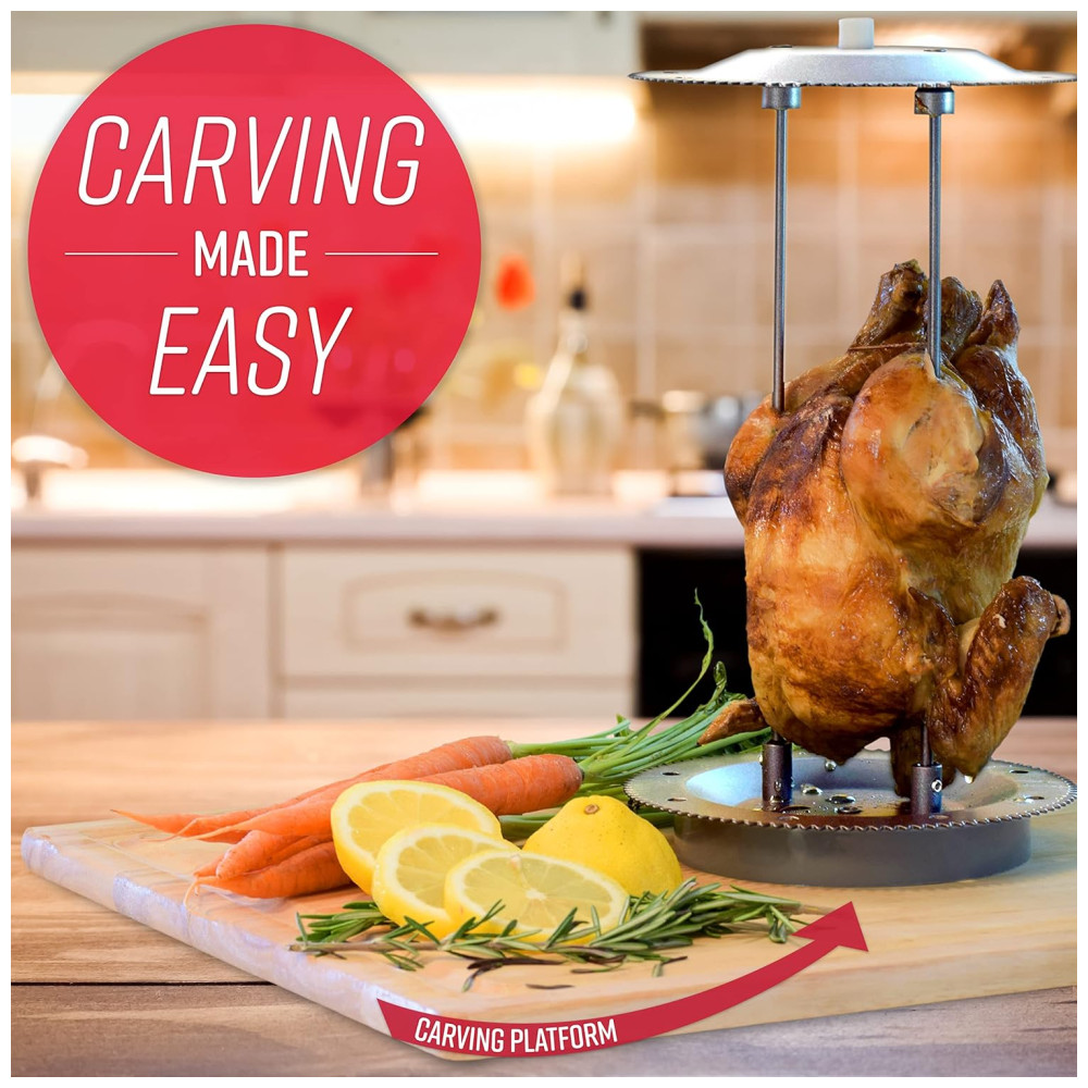 Churrasqueira Grill Rotisserie com Temperatura Ajustável 110V 1500W Ronco 5500 Prata - Imagem 8