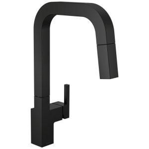 Torneira Cozinha com Pulverizador Pull Down de Ancoragem Magnética Delta 19825LF-BL Preto Fosco