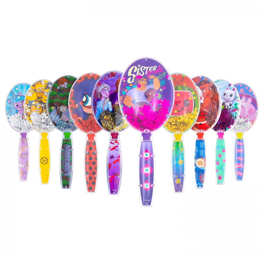 Escova de Cabelo Gabbys Dollhouse com Estrelas Brilhantes Mágicas e Confetes HairBrush para Crianças de 3 Anos,Luv Her - Imagem 6