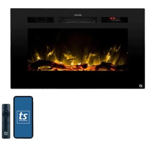 Lareira Elétrica Touchstone 80028 2 Configurações Controle Remoto Preto 110V